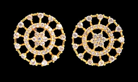 S L GOLD Micro Plated Round Earing E41