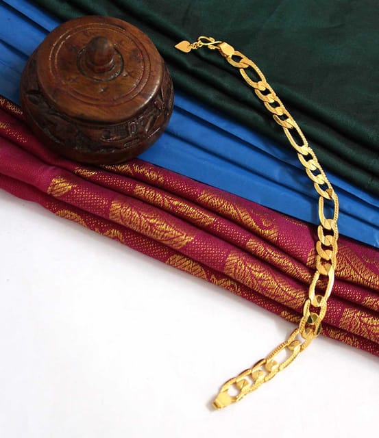 S L GOLD 1 Gram Micro Plated  Sachin Chain Design Bracelet D26