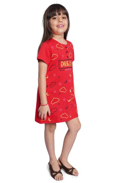 Night Top For Girl Red Small