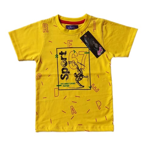 Kids T-Shirt Printed Yellow