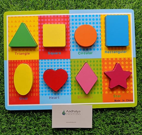 Wooden Chunky Puzzles Board Shapes With Name