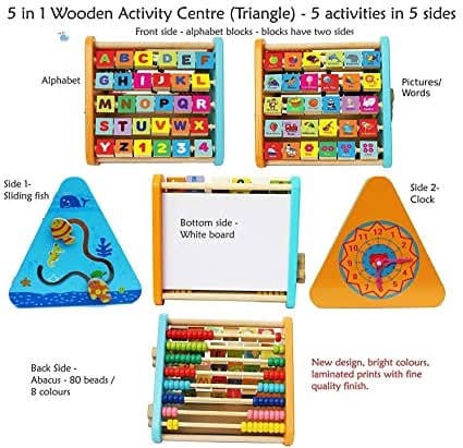 5-In-1 Wooden Activity Triangle