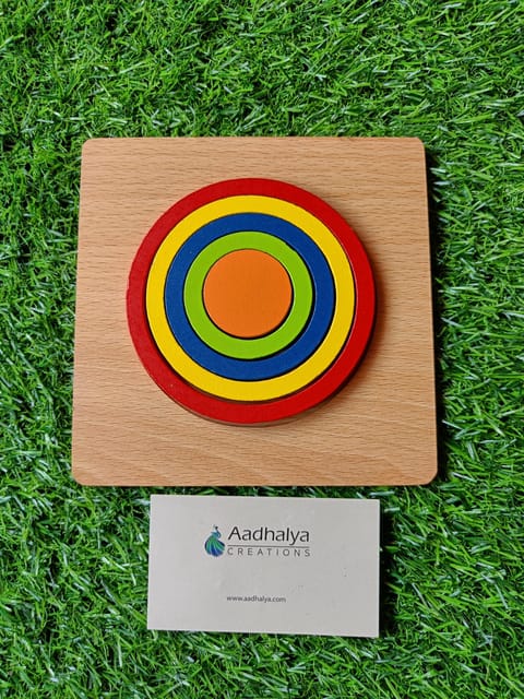 Rainbow Round Shape Seriation Puzzle