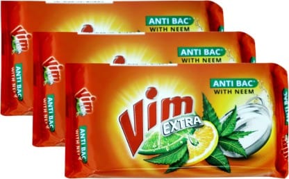Vim Antibac Dishwash Bar  3X200Gm