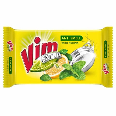 Vim Dishwash Bar Extra Anti Smell Pudina 115 Gm