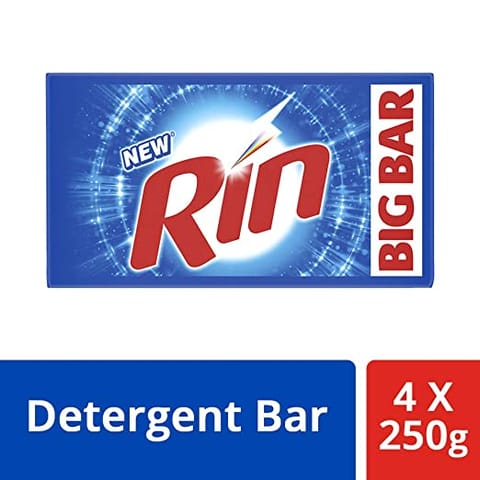 Rin Detergent  Bar 4X250Gm
