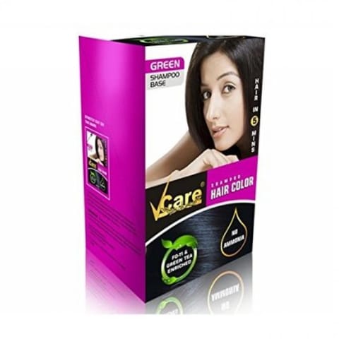 Vcare Shampoo Hair Color Black 25Ml
