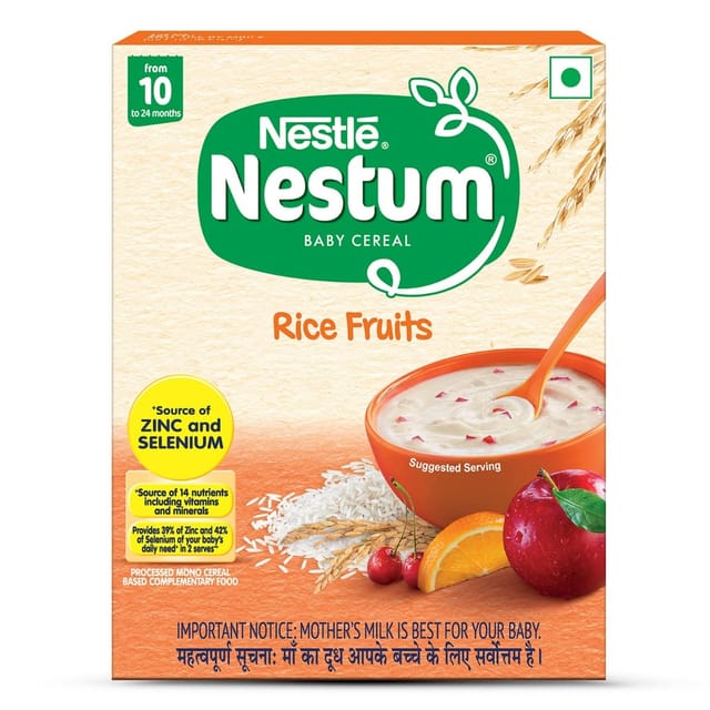 Nestle Nestum Baby Cereal Rice Fruits 10 to 24 Months