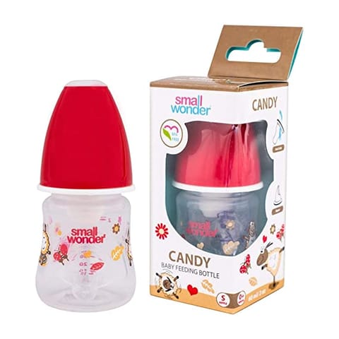 Small Wonder Feeding Bottle PP CANDY Pack Of 2 - 60 ml  (Red)