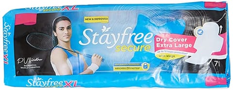 Stayfree Secure Dry Xl-7P