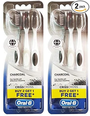 Oral-B Oral B Charcoal Sensitive Toothbrush - 3 Pieces (Extra Soft, Pack of 2)