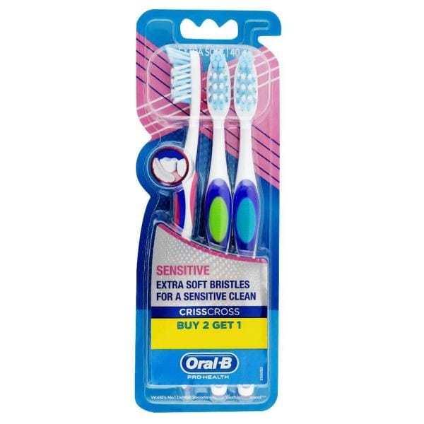 Oral B Extra Soft Sense Crisscross Tooth Brush 2+1