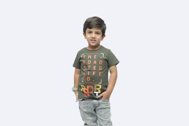 Kids T-Shirt Printed Army Green