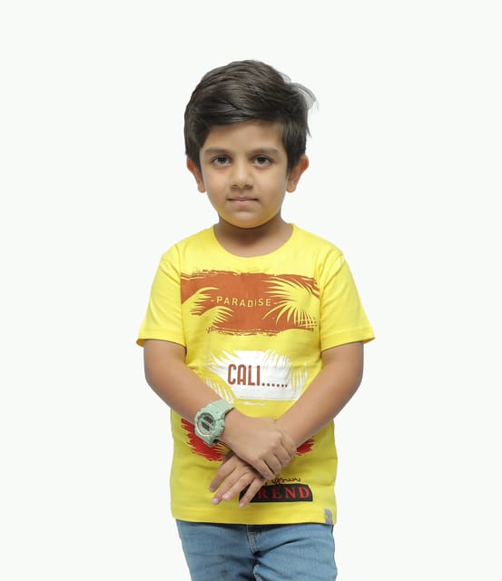 Kids T-Shirt Printed Yellow