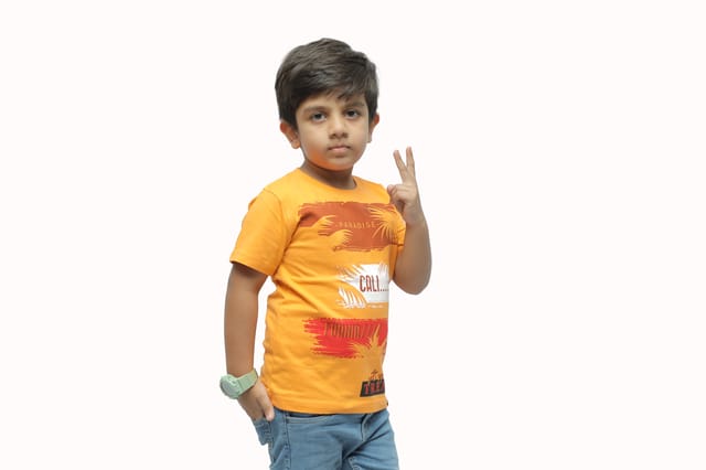 Kids T-Shirt Printed Orange