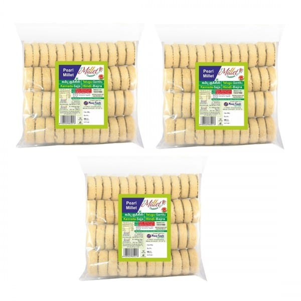 Pearl Millet Cookies Pack Of 500g X 3 Nos