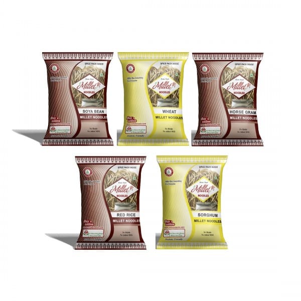 Soya, Sorghum, Horsegram, Red Rice And Wheat Noodles Pack Of 192g X 5 Nos