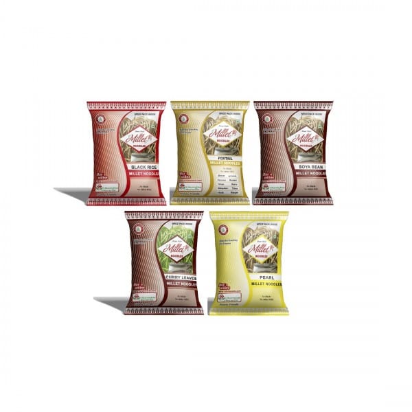 Black Rice, Curry Leaves, Foxtail, Pearl And Soya Noodles Pack Of 192g X 5 Nos