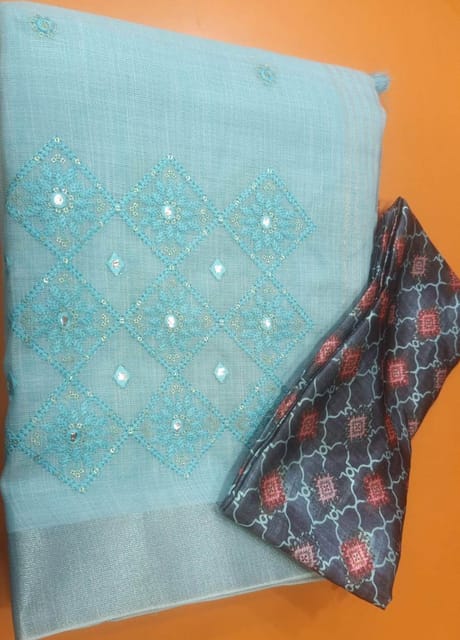 Linen Saree