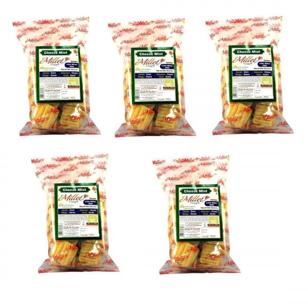Little Millet Crispy - Cheese Mint Pack Of 55g X 5 Nos