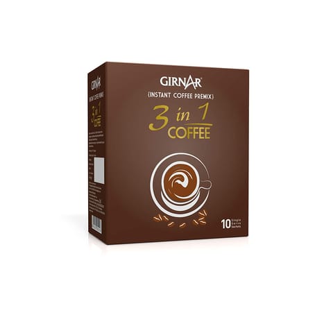 Girnar Instant Premix 3 In 1 Coffee (10 Sachets)