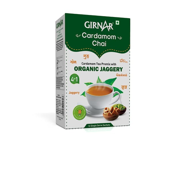 Girnar Instant Premix Elaichi (Cardamom) & Jaggery -(10 Sachets)