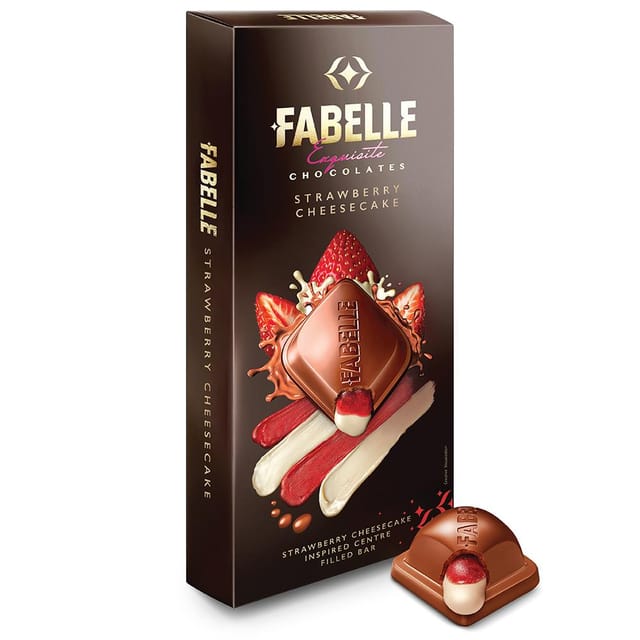 Fabelle - Strawberry Cheesecake Centre Filled Bar, Pack of 2