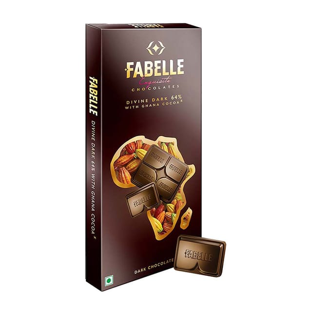 Fabelle Divine Dark 64% with Ghana Cocoa 100Gm