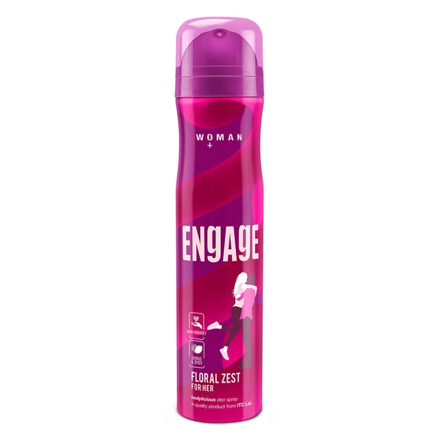 Engage Floral Zest Deodorant For Women, Citrus And Floral, Skin Friendly, 150Ml