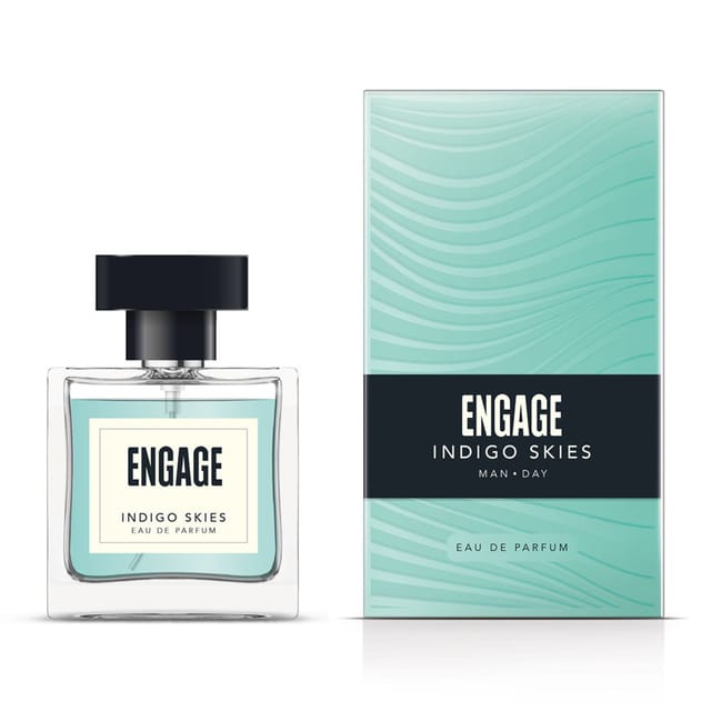 Engage Indigo Skies Perfume For Men, Long Lasting, Fresh And Earthy, Ideal For Everyday Use, Perfect Gift For Men, Tester Free, 100Ml