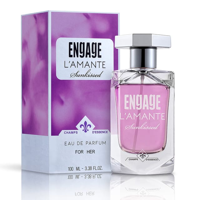 Engage L'Amante Sunkissed Eau De Parfum, Perfume For Women, 100Ml , Floral, Long Lasting & Premium , Skin Friendly