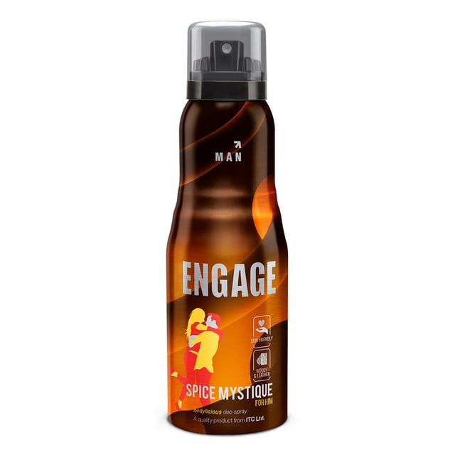 Engage Spice Mystique Deodorant For Men, Woody And Leather, Skin Friendly, 150Ml