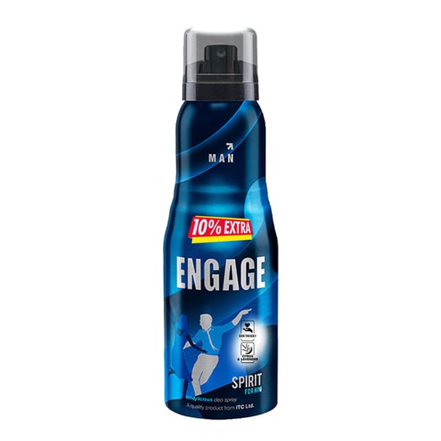 Engage Spirit For Him Deodorant For Men, Fresh & Energetic, Skin Friendly, 165Ml