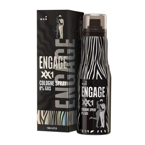 Engage Xx1 Cologne Spray- No Gas Perfume For Men, Citrus And Spicy, Skin Friendly, 135Ml