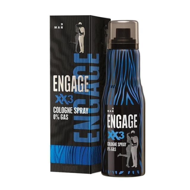 Engage Xx3 Cologne Spray - No Gas Perfume For Men, Spicy And Woody, Skin Friendly, 135Ml