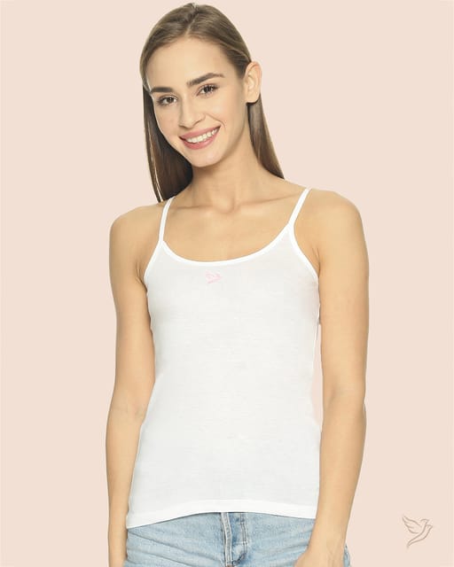 Women Cami with Adjuster -Pearl-White