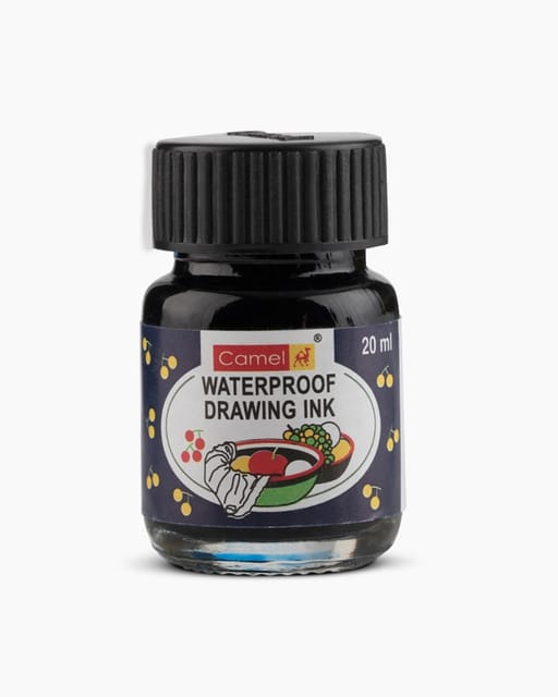 Camel Coloured Drawing Inks Individual Bottle Of Prussian Blue In 20 Ml