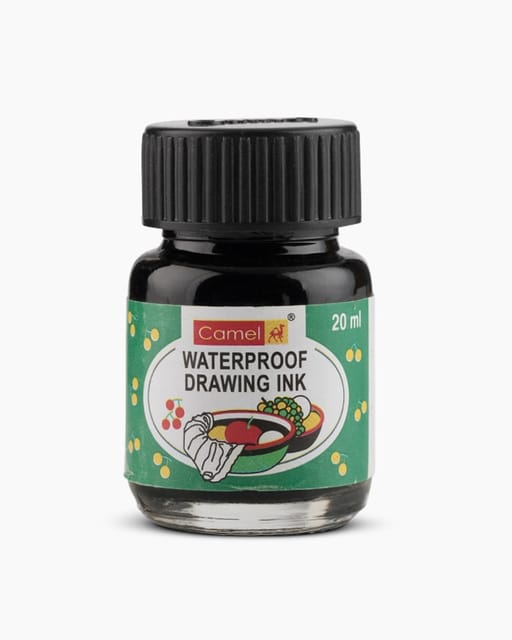 Camel Coloured Drawing Inks Individual Bottle Of Emerald Green In 20 Ml