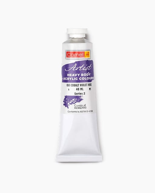 Camel Artist Heavy Body Acrylic Colours
Individual Tube Of Cobalt Violet Hue In 40 Ml