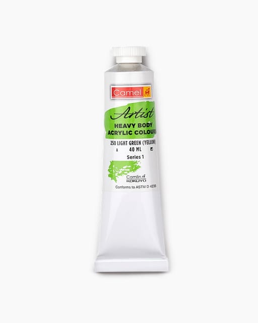 Camel Artist Heavy Body Acrylic Colours
Individual Tube Of Light Green (Yellow) In 40 Ml