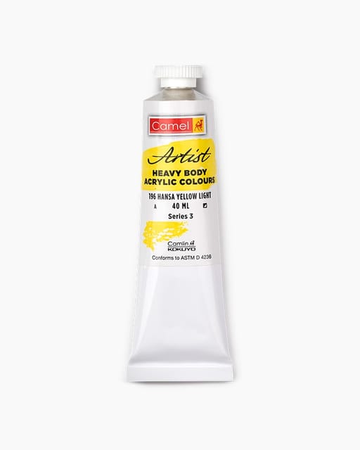 Camel Artist Heavy Body Acrylic Colours
Individual Tube Of Hansa Yellow Light In 40 Ml