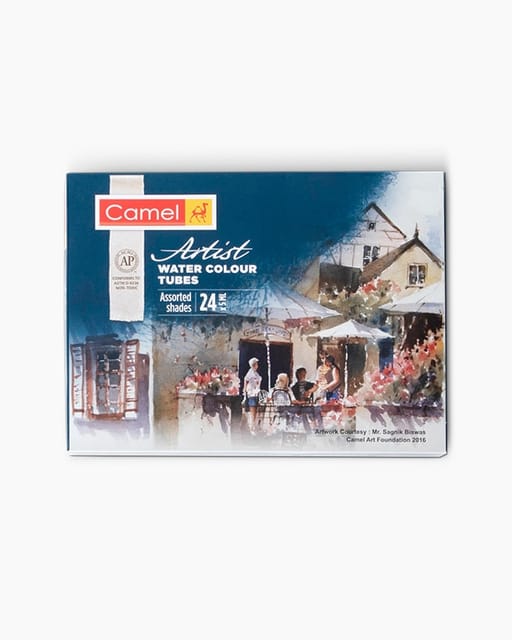 Camel 
Artist 
Water 
Colours 
Assorted 
Pack 
Of 
Tubes, 
24 
Shades 
In 
5 
Ml