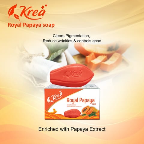Krea Royal Papaya Soap 100G (Pack of 2)