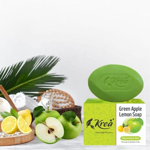 Krea Green Apple Lemon Soap 100G  (Pack of 2)