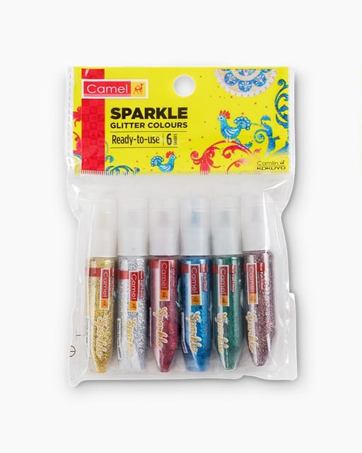 Camel Sparkle Colours Assorted pack of 6 shades in 5 ml