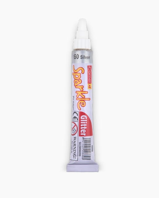 Camel Sparkle Colours Individual tube of Silver in 15 ml