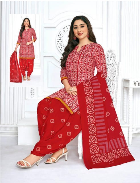Pranjul 100% Cotton Printed Patiyala Ready Made Stitched Salwar Suits