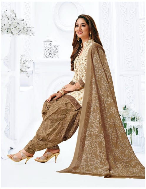 Pranjul 100% Cotton Printed Patiyala Ready Made Stitched Salwar Suits