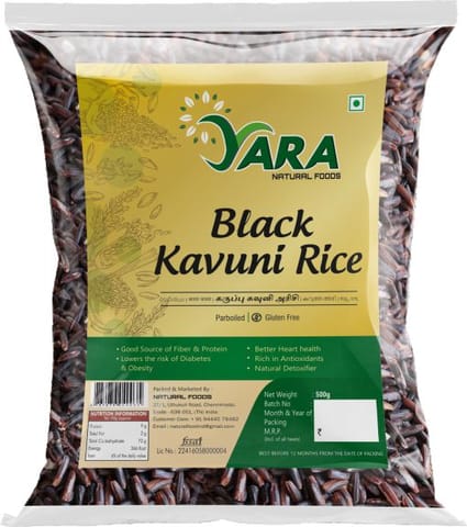 Yara Black Kavuni Rice 500Gm