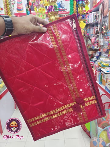 Saree Cover Cushion Base & Polythene Top with Zip
